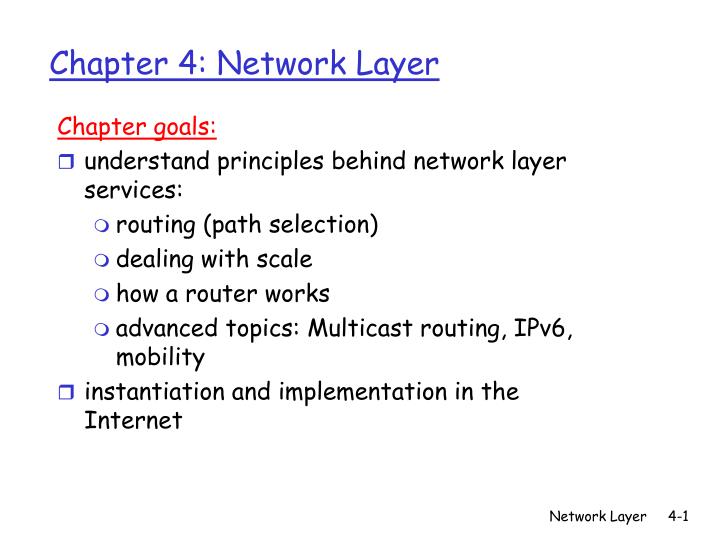 chapter 4 network layer