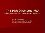 Evolution of the Irish Structured PhD: History, Development, and Key Objectives - slide 1