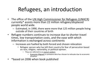 Refugees, an introduction