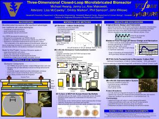 Three-Dimensional Closed-Loop Microfabricated Bioreactor Michael Hwang, Jenny Lu, Alex Makowski,