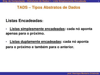 tads tipos abstratos de dados