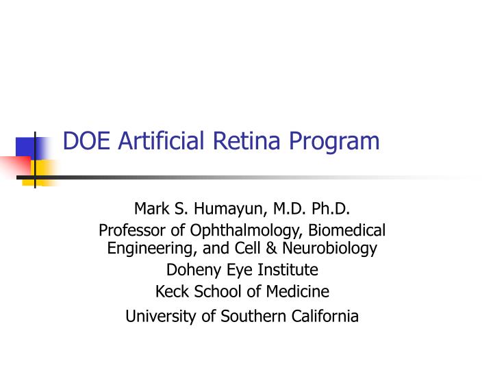 doe artificial retina program