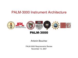 PALM-3000 Instrument Architecture