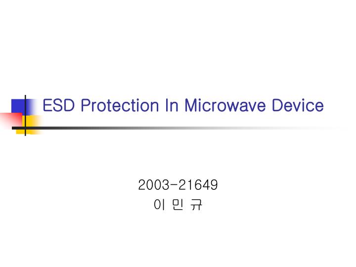 esd protection in microwave device