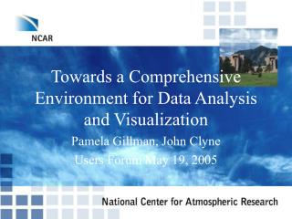 Towards a Comprehensive Environment for Data Analysis and Visualization