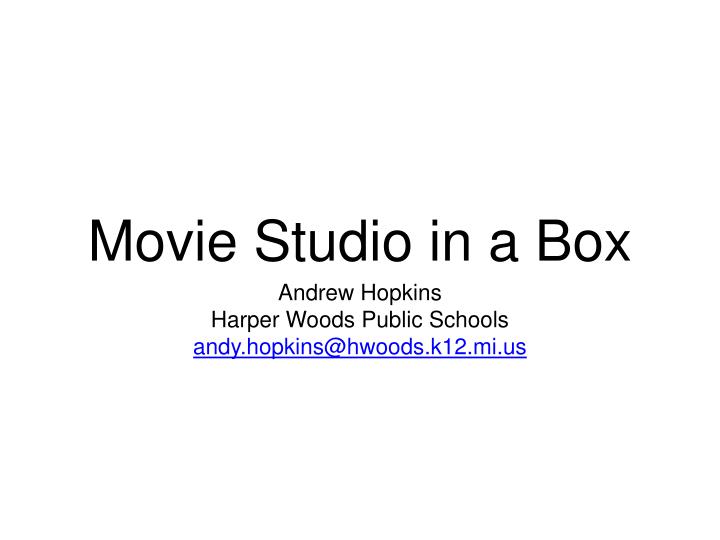 movie studio in a box