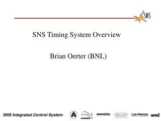 SNS Timing System Overview