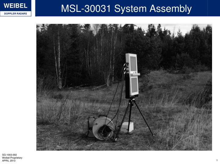 msl 30031 system assembly