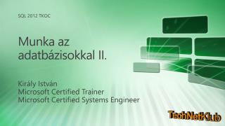 munka az adatb zisokkal ii