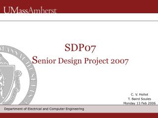 SDP07 S enior Design Project 2007