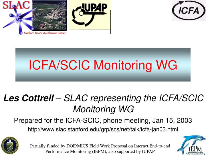 icfa scic monitoring wg