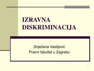 izravna diskriminacija