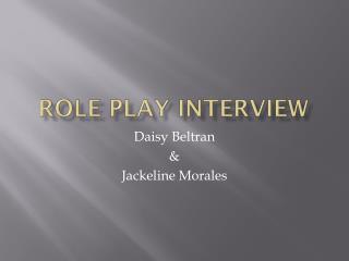 role play intervie w