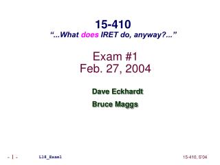 Exam #1 Feb. 27, 2004