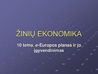 ini ekonomika