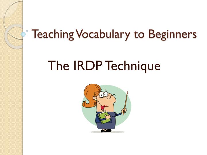teaching vocabulary to beginners
