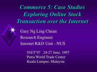 commerce 5 case studies exploring online stock transaction over the internet