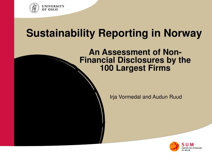 sustainability reporting in norway