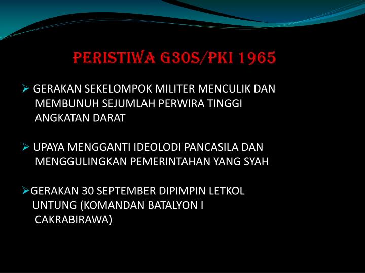 peristiwa g30s pki 1965