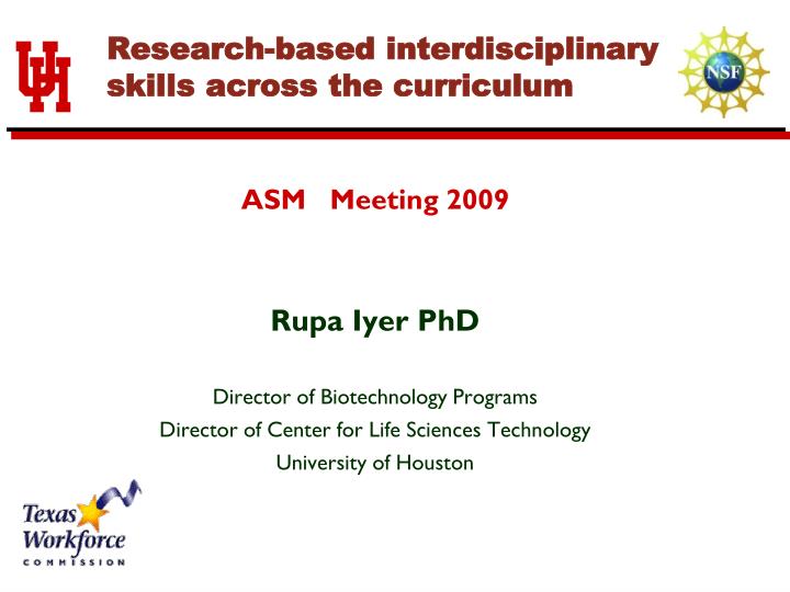 research based interdisciplinary skills across the curriculum