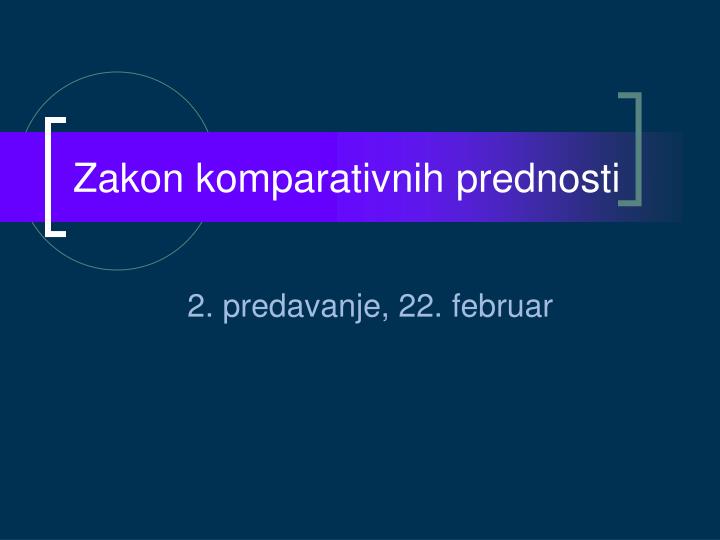 zakon komparativnih prednosti