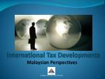 International Tax Developments - slide 1