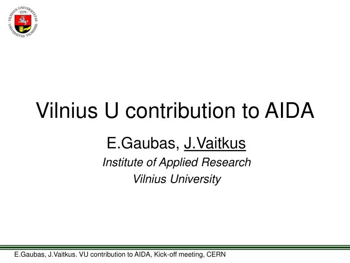 vilnius u contribution to aida