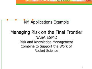 The Integrated Risk and Knowledge Management System