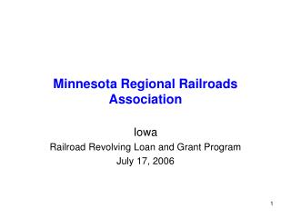 Minnesota Regional Railroads Association