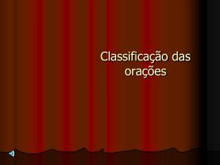 classifica o das ora es