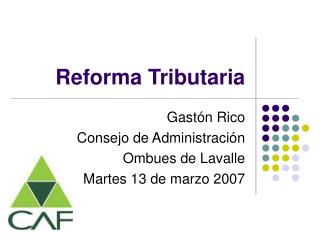 reforma tributaria