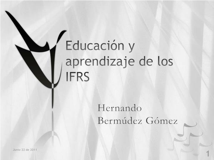 educaci n y aprendizaje de los ifrs