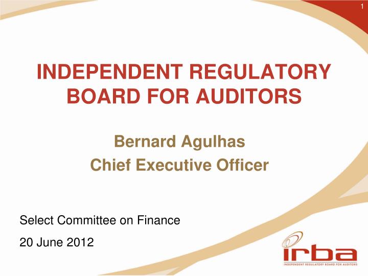independent regulatory board for auditors