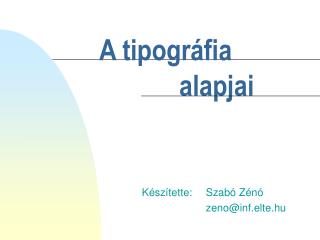 a tipogr fia