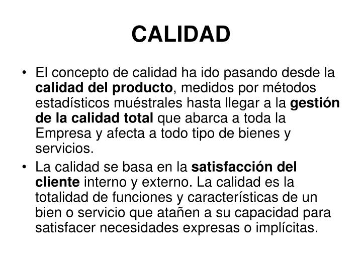 calidad