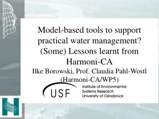 Harmonised Modelling Tools for IRBM