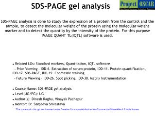 SDS-PAGE gel analysis