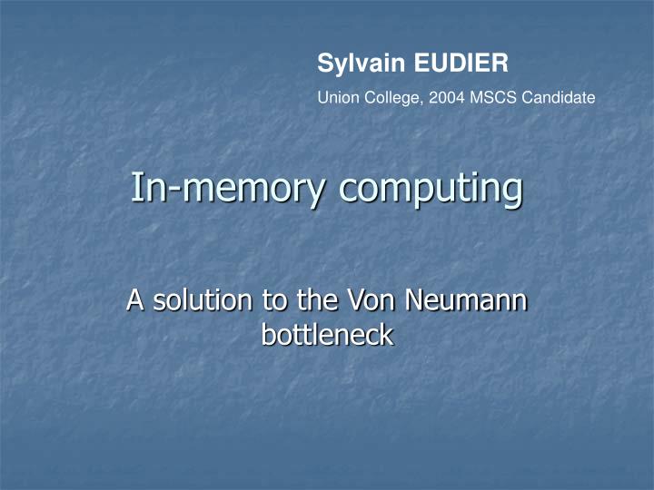 in memory computing