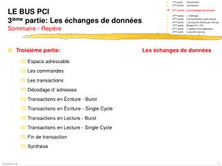 le bus pci 3 i me partie les changes de donn es sommaire rep re