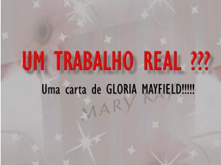 um trabalho real