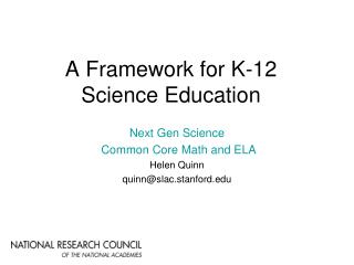A Framework for K-12 Science Education