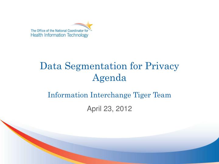 data segmentation for privacy agenda information interchange tiger team