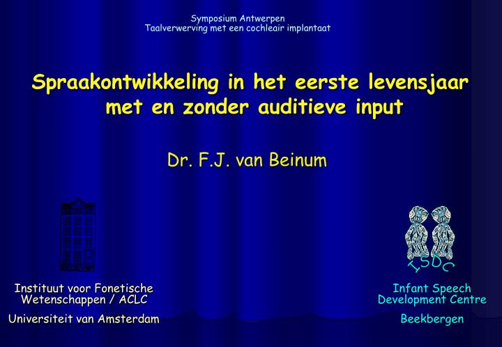 instituut voor fonetische wetenschappen aclc universiteit van amsterdam
