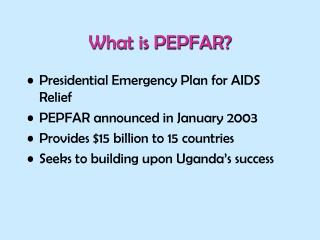 What is PEPFAR?
