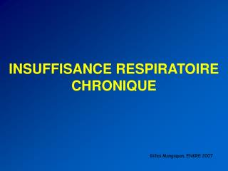 insuffisance respiratoire chronique