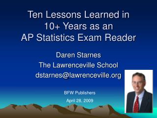 Ten Lessons Learned in 10+ Years as an AP Statistics Exam Reader