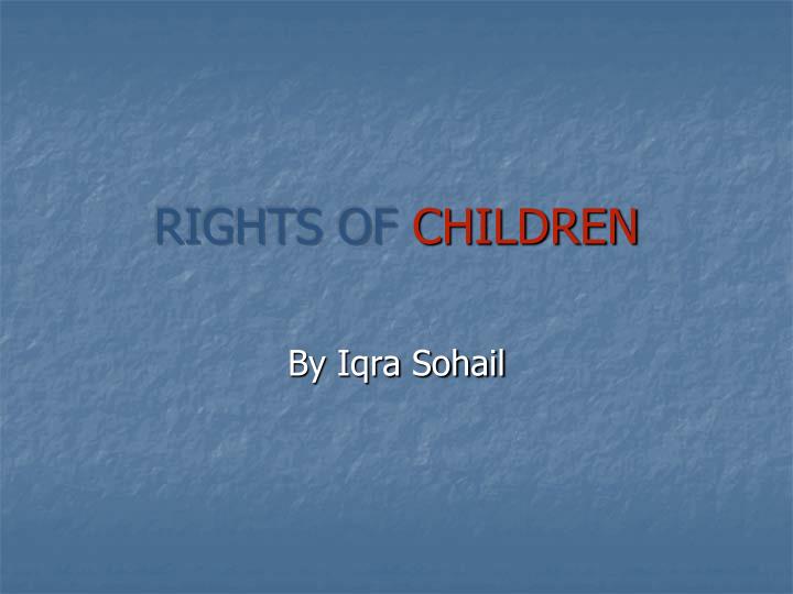 rights of children