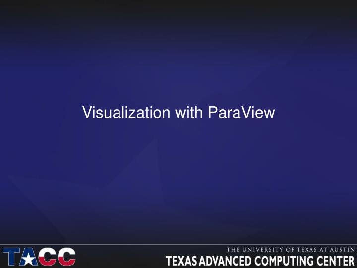 visualization with paraview