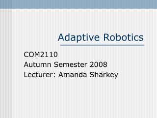 adaptive robotics