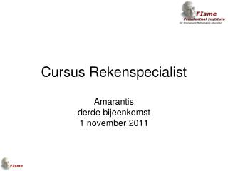 cursus rekenspecialist